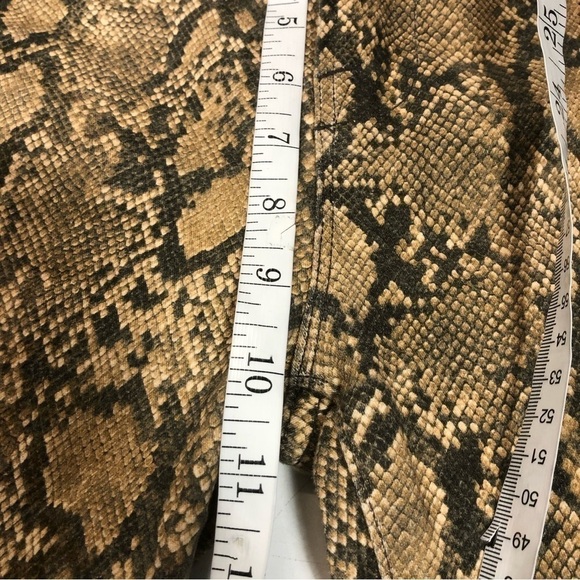 Frame Le High Skinny Crop Coated Python Jeans, size 25 - Picture 12 of 13